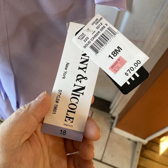 Danny & Nicole Women’s Size 18 Career Dress Orchid 2 Piece NWT - Picture 4 of 13